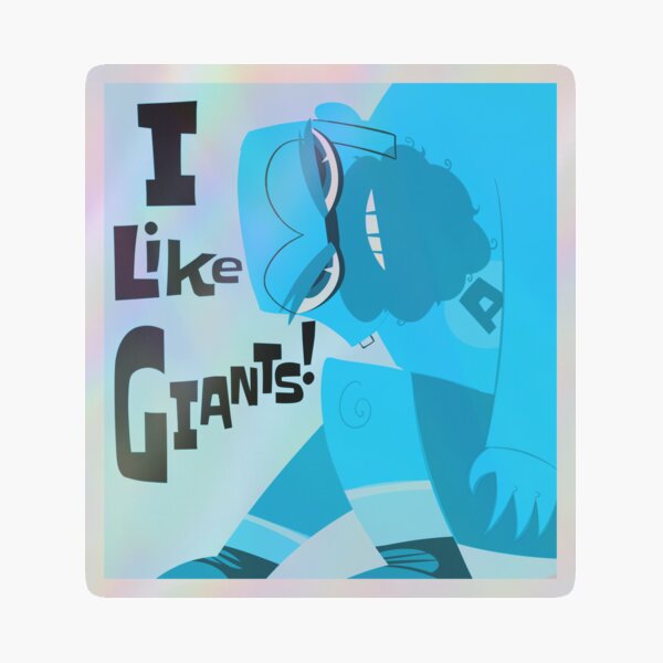 Item preview, Aquabats ‘I Like Giants!’ Crash McLarson sticker (Blue) designed and sold by magnusalma.