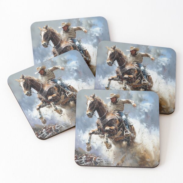 Item preview, Full Throttle - Horses and Cowboys designed and sold by Christina Brunton Art.