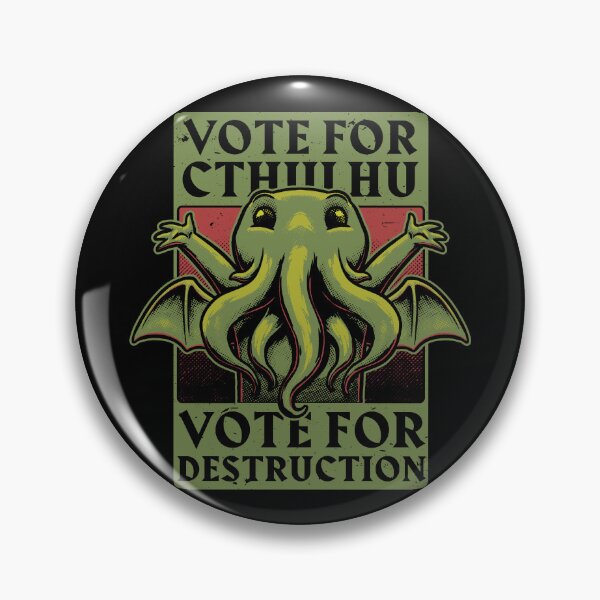 Item preview, Vote Cthulhu Destruction - Funny Horror Election designed and sold by Studio Mootant.