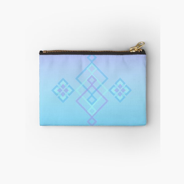 Item preview, Geometric Square Flowers Purple and Blue Ombre designed and sold by BlueBirdyAnimations.