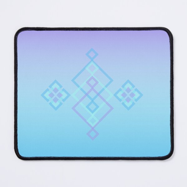 Item preview, Geometric Square Flowers Purple and Blue Ombre designed and sold by BlueBirdyAnimations.