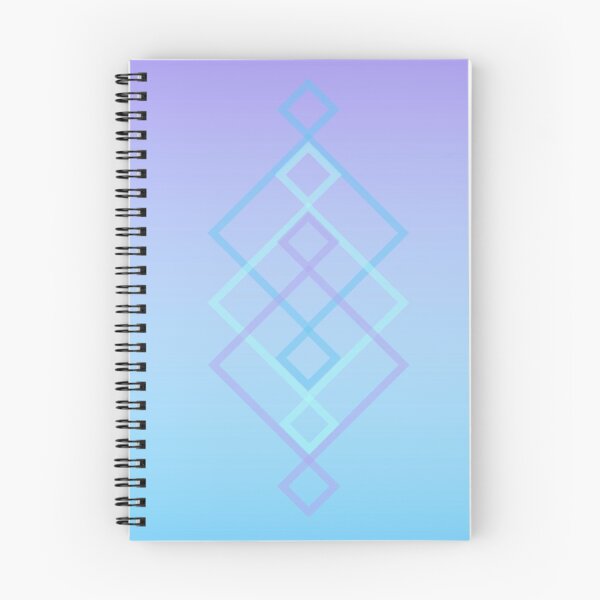 Item preview, Geometric Square Flowers Purple and Blue Ombre designed and sold by BlueBirdyAnimations.