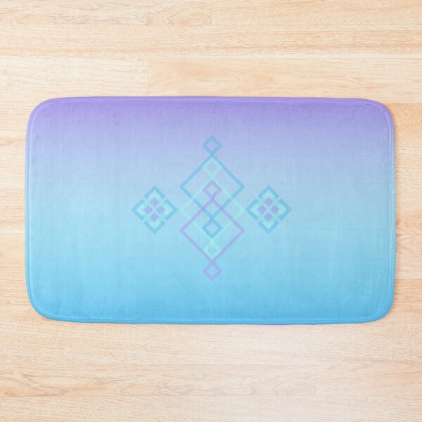Item preview, Geometric Square Flowers Purple and Blue Ombre designed and sold by BlueBirdyAnimations.
