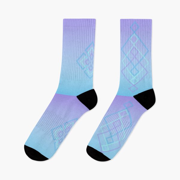 Item preview, Geometric Square Flowers Purple and Blue Ombre designed and sold by BlueBirdyAnimations.