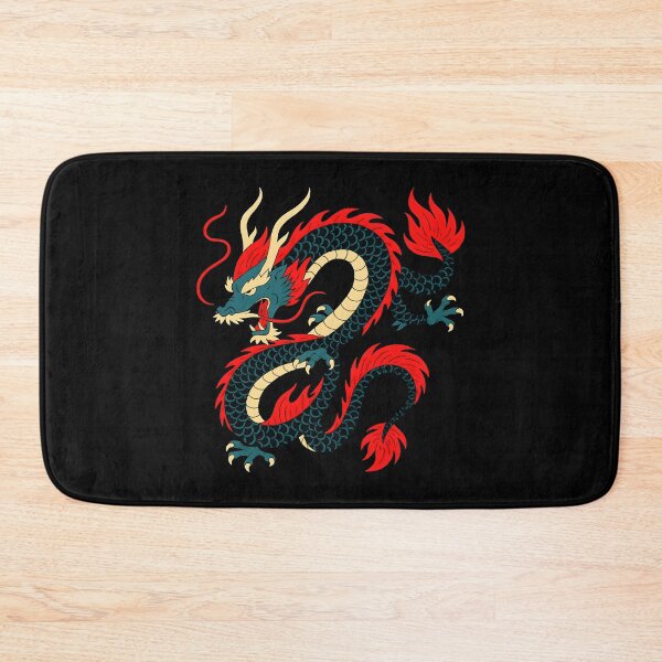 Item preview, Red & Gold Celestial Dragon - Serpentine Beast Design designed and sold by Dakson Design - Fantasy Art.