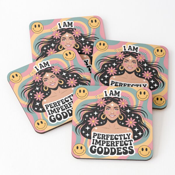 Item preview, Perfectly Imperfect Goddess – Retro Groovy Floral Girl Design designed and sold by EmeraldeaArt.