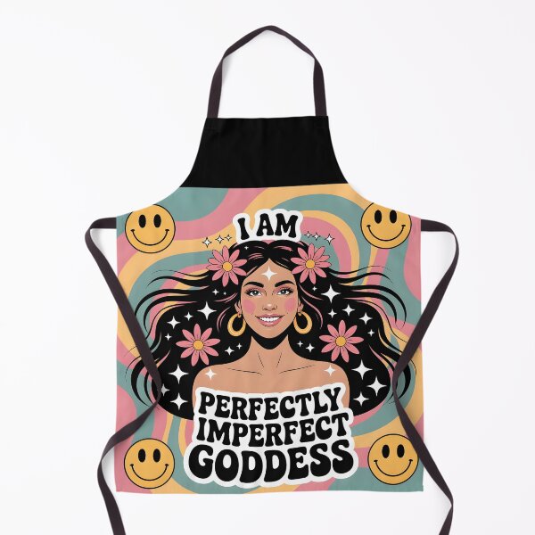 Item preview, Perfectly Imperfect Goddess – Retro Groovy Floral Girl Design designed and sold by EmeraldeaArt.