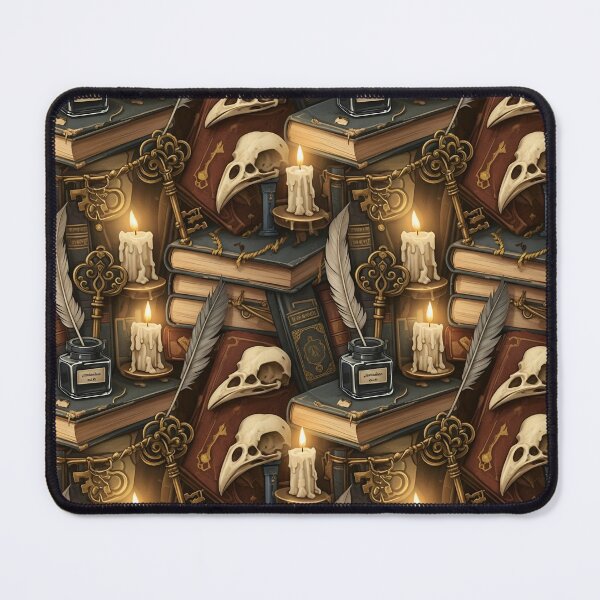 Item preview, Dark Academia Aesthetic - Moody Antique Books & Skulls Seamless Pattern designed and sold by StickyGuys.