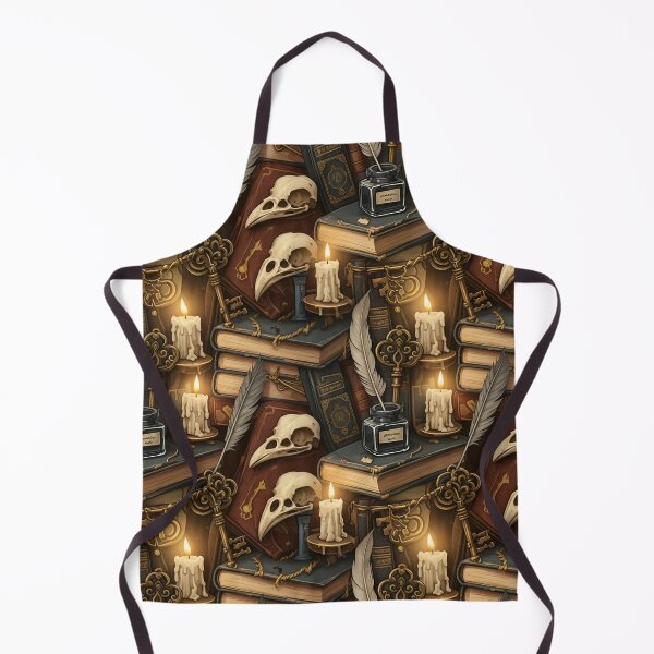 Item preview, Dark Academia Aesthetic - Moody Antique Books & Skulls Seamless Pattern designed and sold by StickyGuys.