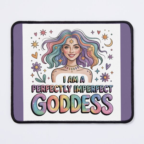 Item preview, Perfectly Imperfect Goddess – Cute Rainbow Girly Art with Stars Florals designed and sold by EmeraldeaArt.