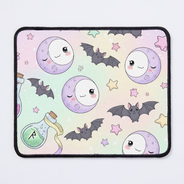 Item preview, Pastel Goth Celestial - Kawaii Moon & Stars Seamless Pattern designed and sold by StickyGuys.