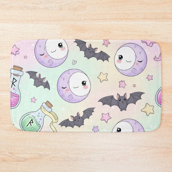 Item preview, Pastel Goth Celestial - Kawaii Moon & Stars Seamless Pattern designed and sold by StickyGuys.