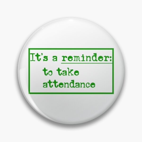 Item preview, Reminder: Take Attendance – Minimal Typewriter Font Design for Teachers (green) designed and sold by EmeraldeaArt.