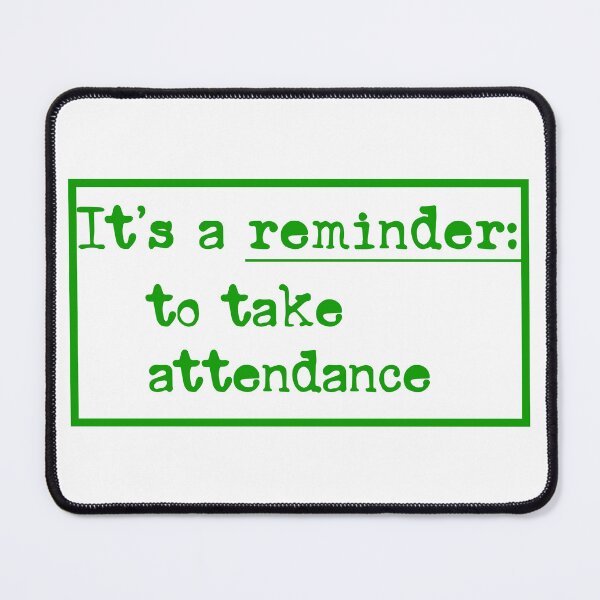 Item preview, Reminder: Take Attendance – Minimal Typewriter Font Design for Teachers (green) designed and sold by EmeraldeaArt.