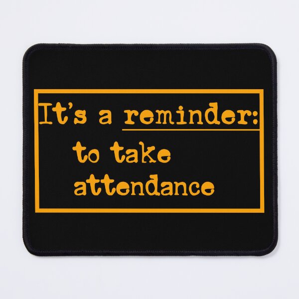 Item preview, Reminder: Take Attendance – Minimal Typewriter Font Design for Teachers (yellow) designed and sold by EmeraldeaArt.