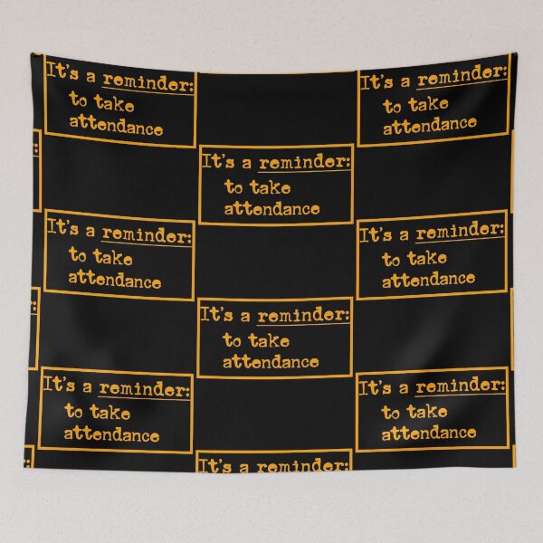Item preview, Reminder: Take Attendance – Minimal Typewriter Font Design for Teachers (yellow) designed and sold by EmeraldeaArt.