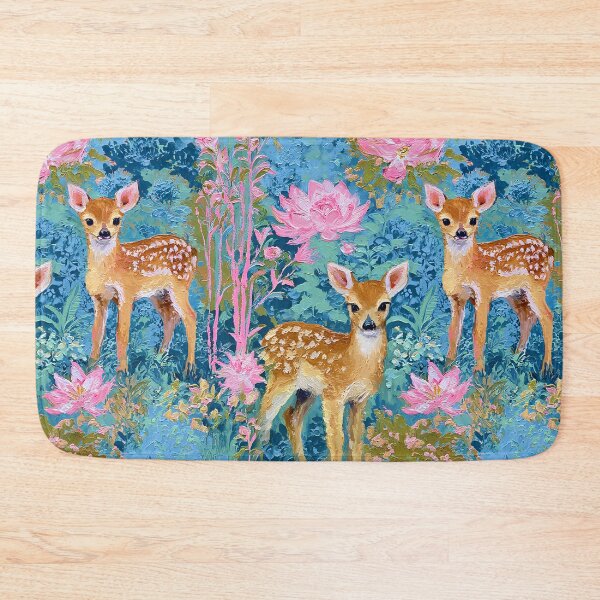 Item preview, Ciervo en un bosque chinoiserie encantado, pintura al óleo texturizada designed and sold by SophieClimaArt.