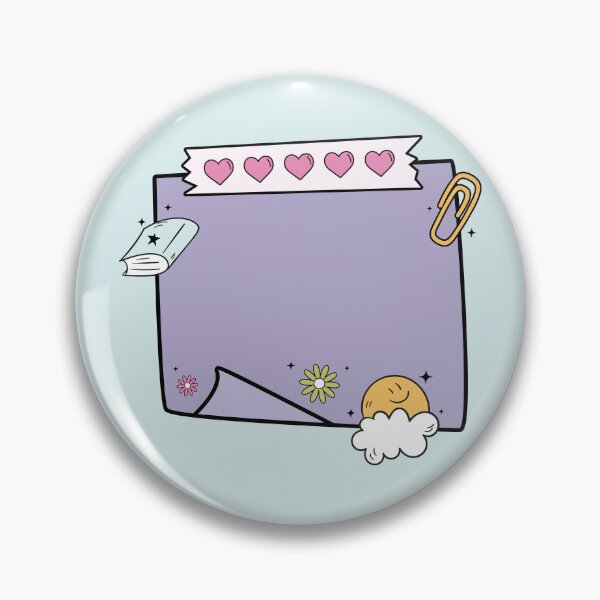 Item preview, Purple Sticky Note with Pink Hearts – Cute Girly Blank Post-it Design designed and sold by EmeraldeaArt.