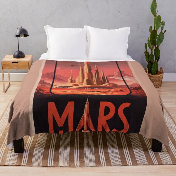 Item preview, Futuristic Mars Cityscape Poster Design designed and sold by Rue Market.