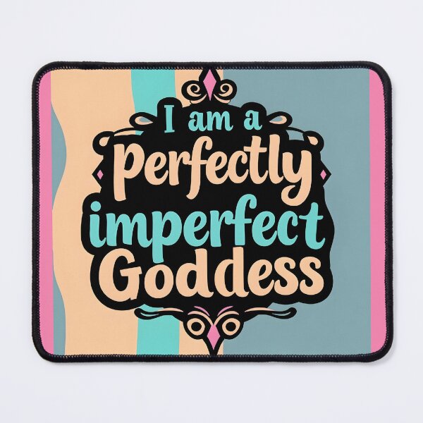 Item preview, Perfectly Imperfect Goddess – Stylish Pastel Beige Blue Text Design designed and sold by EmeraldeaArt.