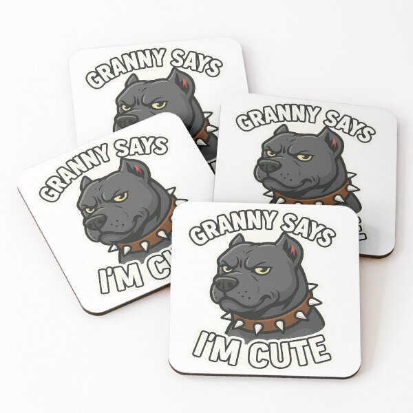 Item preview, Granny Says I'm Cute – Funny Pitbull Dog Design designed and sold by Cheerioza.