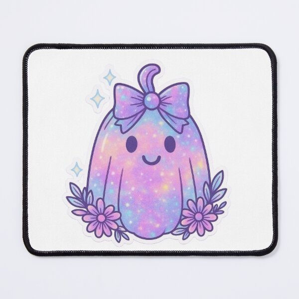 Item preview, Ghosty Pumpkin Bloom – Citrouille Fantôme Pastel Kawaii designed and sold by MeowLoka ⭐⭐⭐⭐.