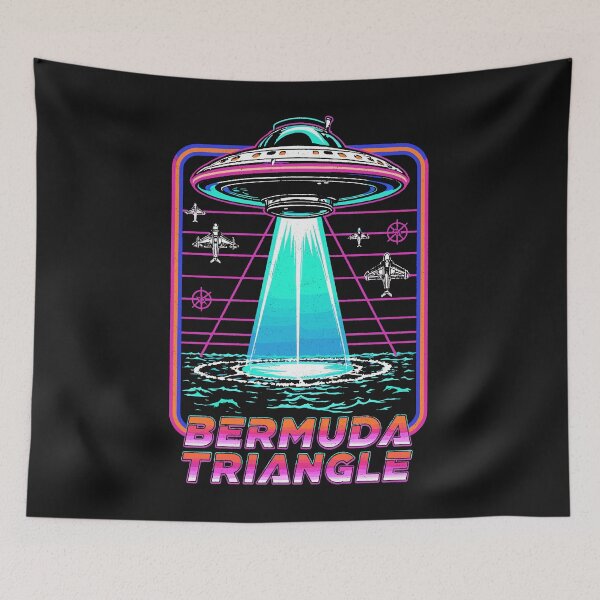 Item preview, Bermuda Triangle UFO Abduction Retro Sci-Fi  designed and sold by Vintagenaut Co..