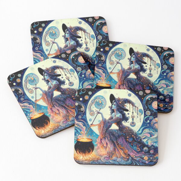 Item preview, Bewitching Halloween Scene – Popular Witch Art designed and sold by  Ojo de Lilith.