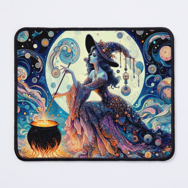 Item preview, Bewitching Halloween Scene – Popular Witch Art designed and sold by  Ojo de Lilith.
