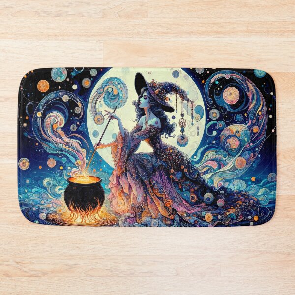 Item preview, Bewitching Halloween Scene – Popular Witch Art designed and sold by  Ojo de Lilith.
