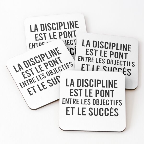 Aperçu de l'œuvre La Discipline est le Pont entre les Objectifs et le Succès - Citation Motivationnelle créée et vendue par CitaBoost.