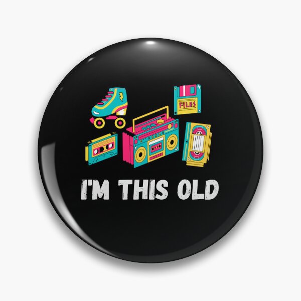 Item preview, Funny 1980s quote I'm this old quote cassette VHS roller blades  designed and sold by Artstastic.