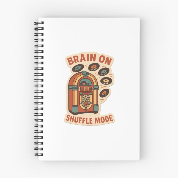 Item preview, Brain on Shuffle Mode – Retro Jukebox Sticker designed and sold by kitsune3030.