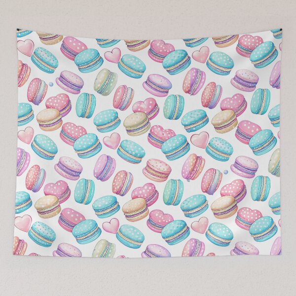 Item preview, Pastel Macaron & Heart Pattern designed and sold by joycrysstudio.