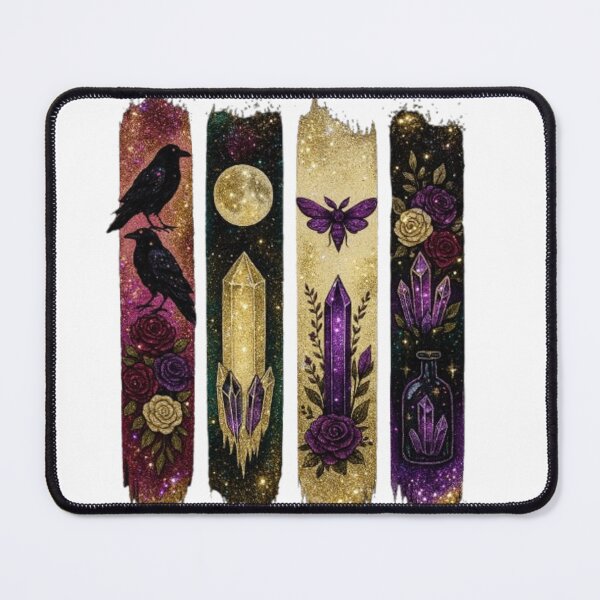 Item preview, Éclats Mystiques – Cristaux et Corbeaux Étincelants designed and sold by MeowLoka ⭐⭐⭐⭐.