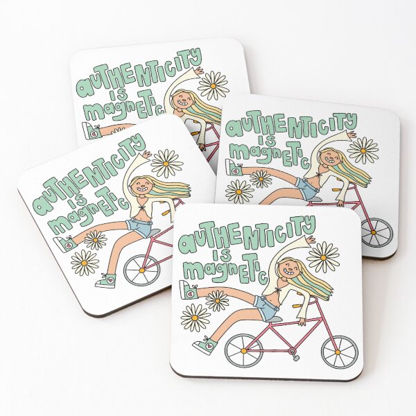 Item preview, Authenticity is Magnetic Biking Girl designed and sold by GraceMakes03.