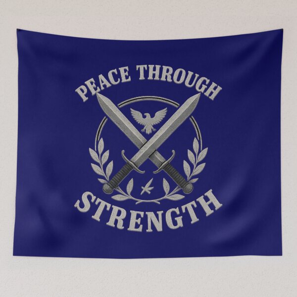 Item preview, Peace Through Strength designed and sold by Right-Side-Rags.