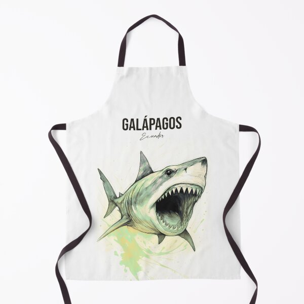 Item preview, Galápagos Shark – Illustrated Ecuador Poster designed and sold by EdwinkOne.