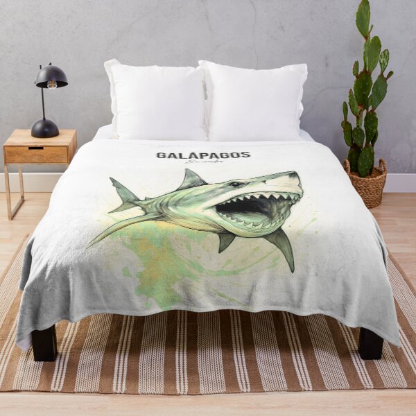 Item preview, Galápagos Shark – Illustrated Ecuador Poster designed and sold by AtuqStudio.