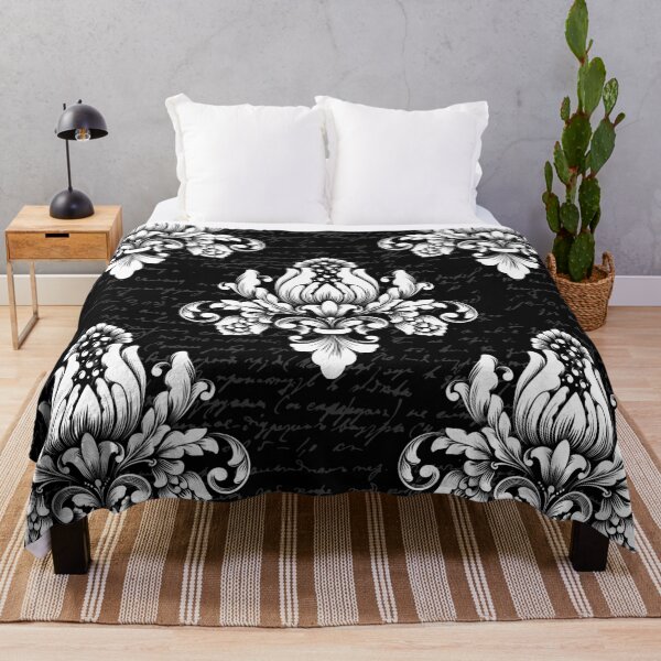 Item preview, floral botanical damask ornate intricate antique designed and sold by Gossip Rag.