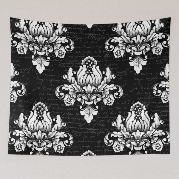 Item preview, floral botanical damask ornate intricate antique designed and sold by Gossip Rag.