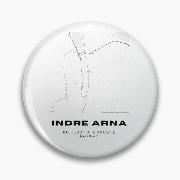 Item preview, Indre Arna Norway Map Poster – Sleek Monochrome Travel Art designed and sold by RM-Journey.
