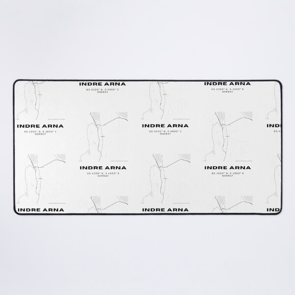 Item preview, Indre Arna Norway Map Poster – Sleek Monochrome Travel Art designed and sold by RM-Journey.