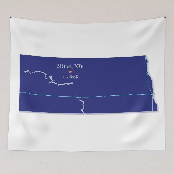 Item preview, Minot, ND [Blue] designed and sold by PhilbonianDezin.