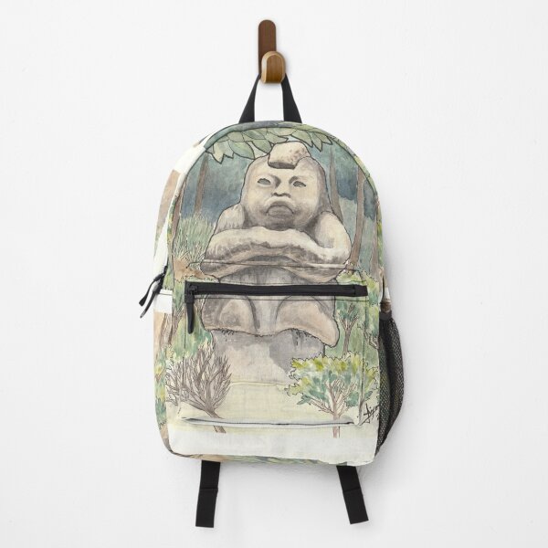 Item preview, Watercolor of a pre-Hispanic Olmec sculpture of "Grandma" designed and sold by CecyLL.