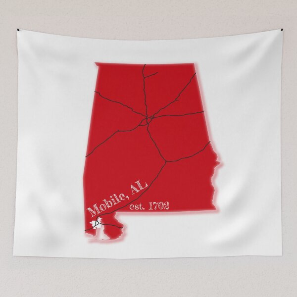 Item preview, Mobile, AL [Red] designed and sold by PhilbonianDezin.