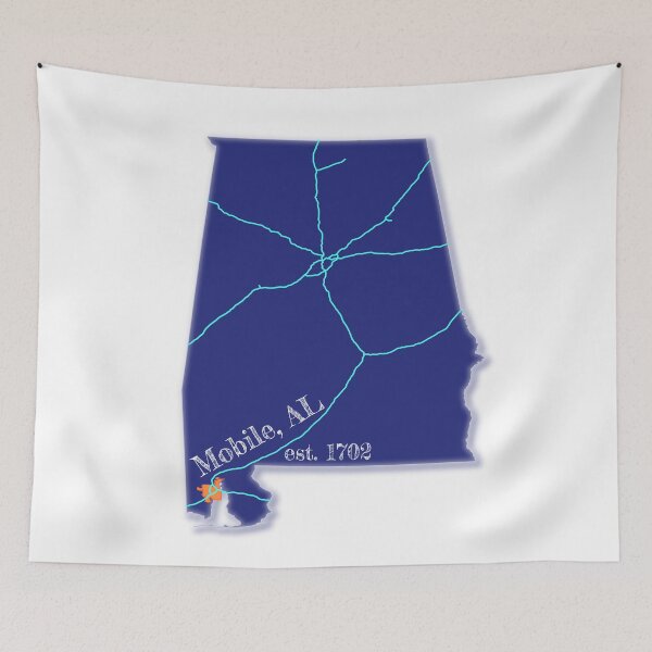 Item preview, Mobile, AL [Blue] designed and sold by PhilbonianDezin.