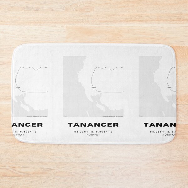 Item preview, Tananger Norway Map Print – Minimal Black and White Design designed and sold by RM-Journey.