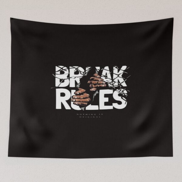 Item preview, Break Rules Fist Typography Street Art designed and sold by BadeAbba.