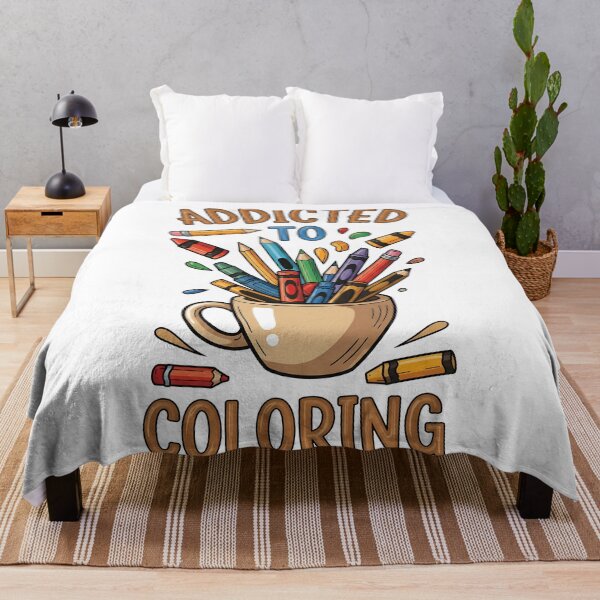 Item preview, National Coloring Book Day: Addicted to Coloring designed and sold by zoughlal.
